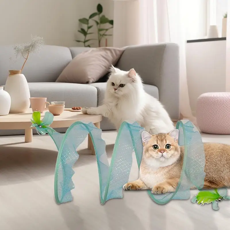 Cat Tube Pet Chasing Pipe S Shaped Portable Maze Cat Tunnel Foldable Pipe With Feather Bell For Indoor Outdoor Boredom Relief
Cat Tube Pet Chasing Pipe S Shaped Portable Maze Cat Tunnel Foldable Pipe With Feather Bell For Indoor Outdoor Boredom Relief