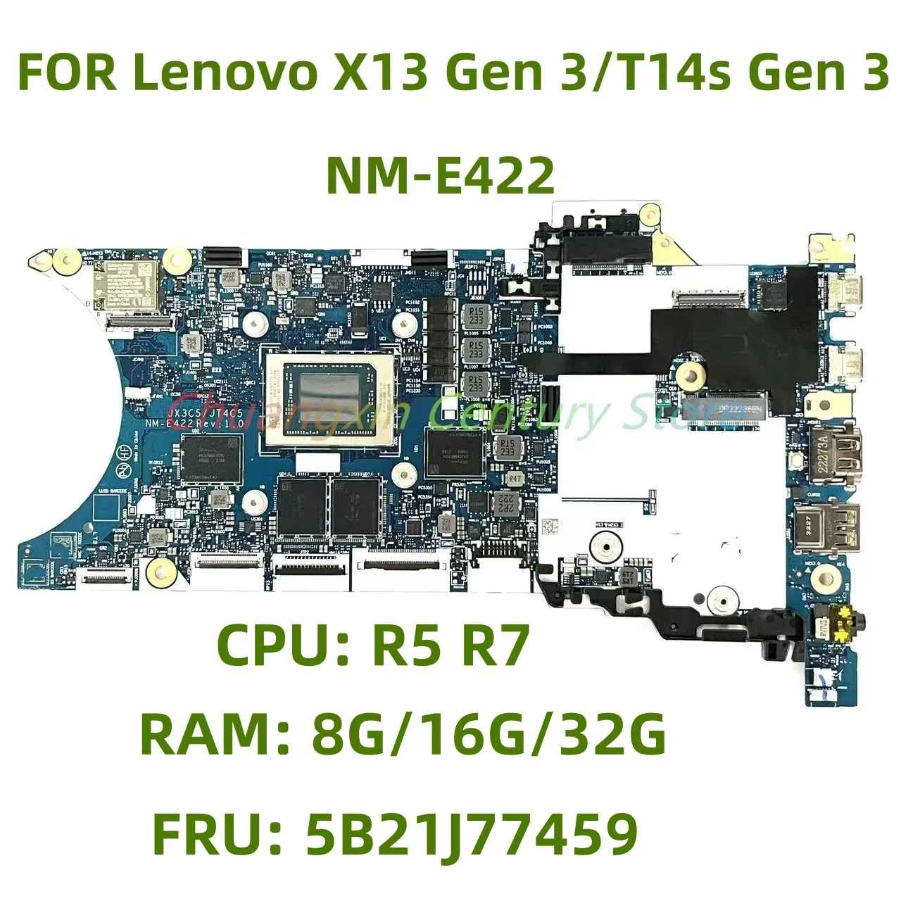 Материнская плата NM-E422 для ноутбука Thinkpad T14s Gen 3/X13 Gen 3 с процессором: R5 R7 RAM: 8G/16G/32G FRU: 5B21J77459 100% тест в порядке
Материнская плата NM-E422 для ноутбука Thinkpad T14s Gen 3/X13 Gen 3 с процессором: R5 R7 RAM: 8G/16G/32G FRU: 5B21J77459 100% тест в порядке