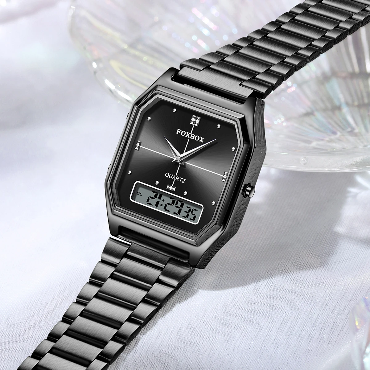 FOXBOX 2026 Women's Watch Digital Sports Watch Stainless Steel Electronic Waterproof Square LED Quartz Watch for Women reloj+BOX
FOXBOX 2026 Women's Watch Digital Sports Watch Stainless Steel Electronic Waterproof Square LED Quartz Watch for Women reloj+BOX