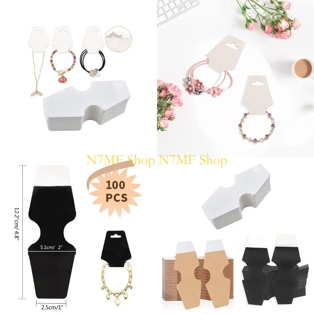 N7MF 100Pcs Bracelet Packaging Sturdy Necklace Holder-Tag for Selling Earring Keychain Display Card for Small Business Supply
N7MF 100Pcs Bracelet Packaging Sturdy Necklace Holder-Tag for Selling Earring Keychain Display Card for Small Business Supply