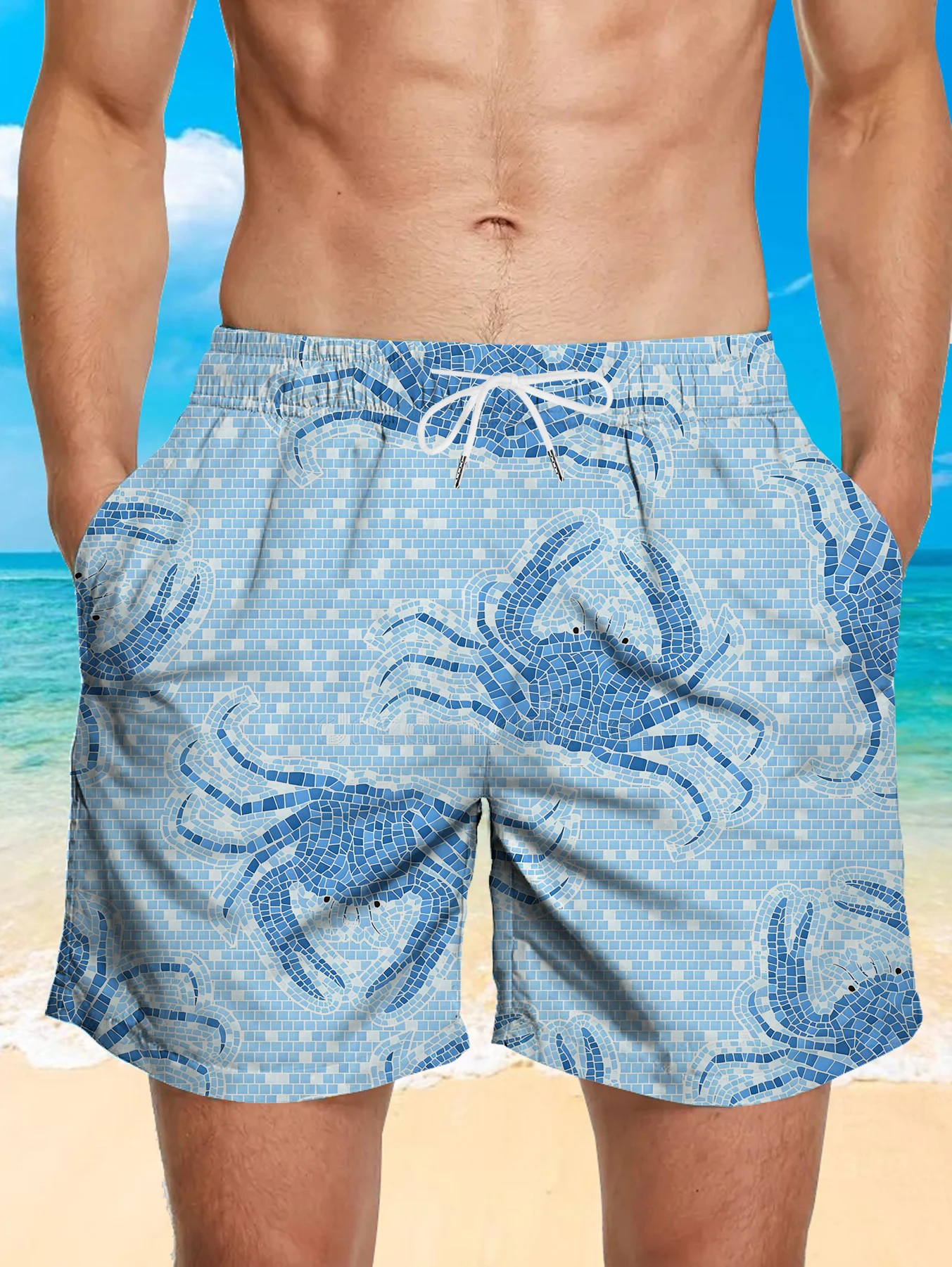 Leisure Full Print Polyester Shorts Men Custom Digital Pattern Quick Dry Pants
Leisure Full Print Polyester Shorts Men Custom Digital Pattern Quick Dry Pants
