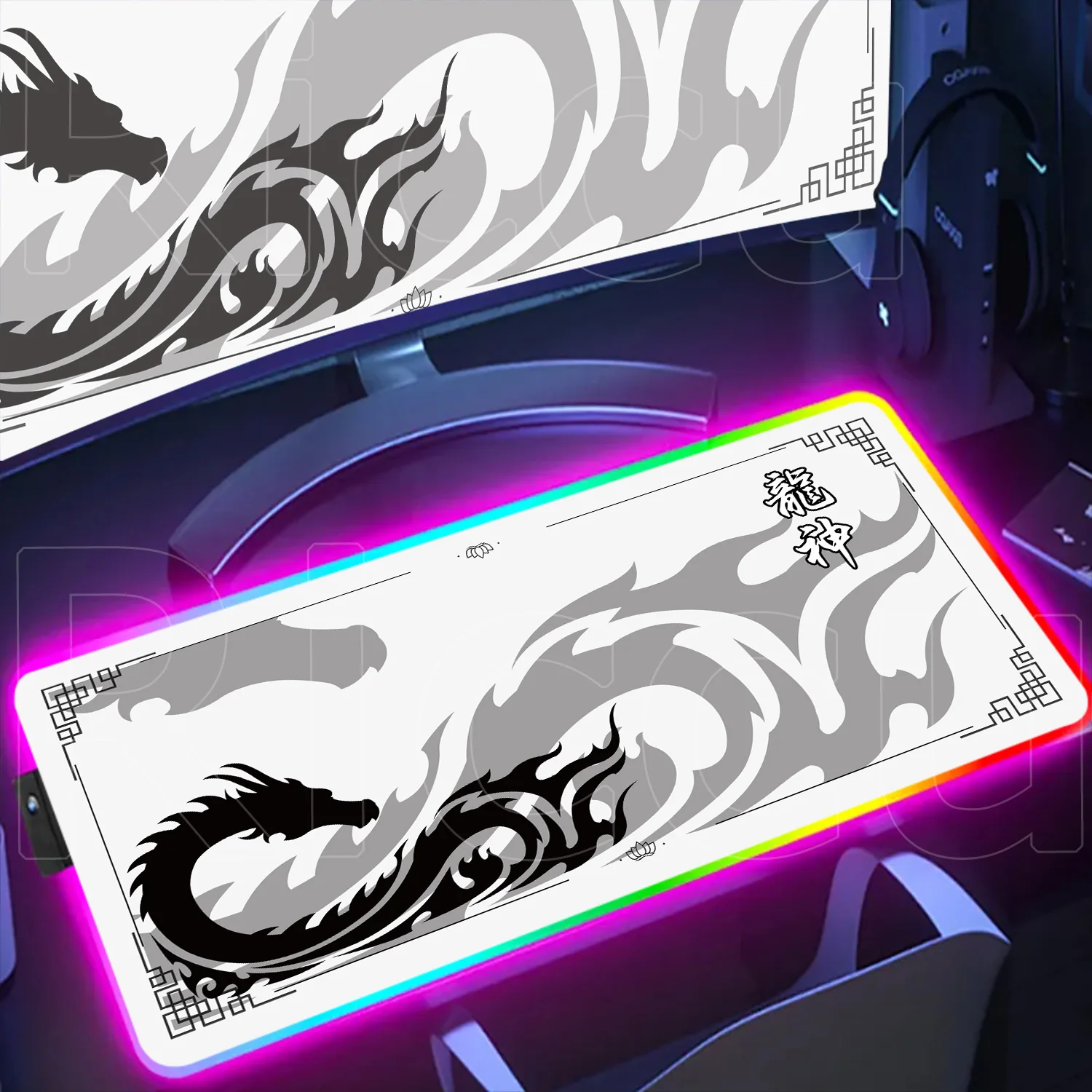 RGB Mouse Pad Chinese Design Dragon God Gaming Accessories HD Print Computer Keyboard LED Mousepad XXL PC Gamer Laptop Desk Mats
RGB Mouse Pad Chinese Design Dragon God Gaming Accessories HD Print Computer Keyboard LED Mousepad XXL PC Gamer Laptop Desk Mats