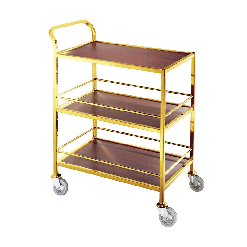 Gold Food Rack Kitchen Trolley Modern Style Mobile Steel Cart for Drinks & Bar Serving for Hotels & Restaurants
Gold Food Rack Kitchen Trolley Modern Style Mobile Steel Cart for Drinks & Bar Serving for Hotels & Restaurants