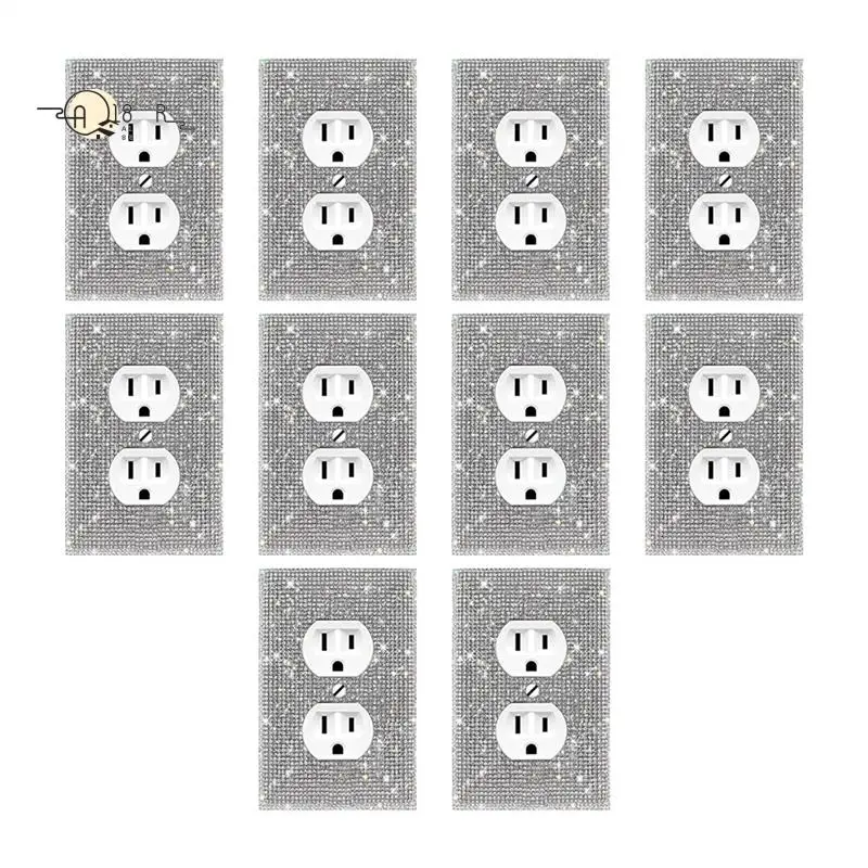 A18R -10 Pack Light Switch Covers And Sockets, Bling Rhinestone Wall Plate Covers, Silver Bling Rhinestone Wall Plate Covers
A18R -10 Pack Light Switch Covers And Sockets, Bling Rhinestone Wall Plate Covers, Silver Bling Rhinestone Wall Plate Covers