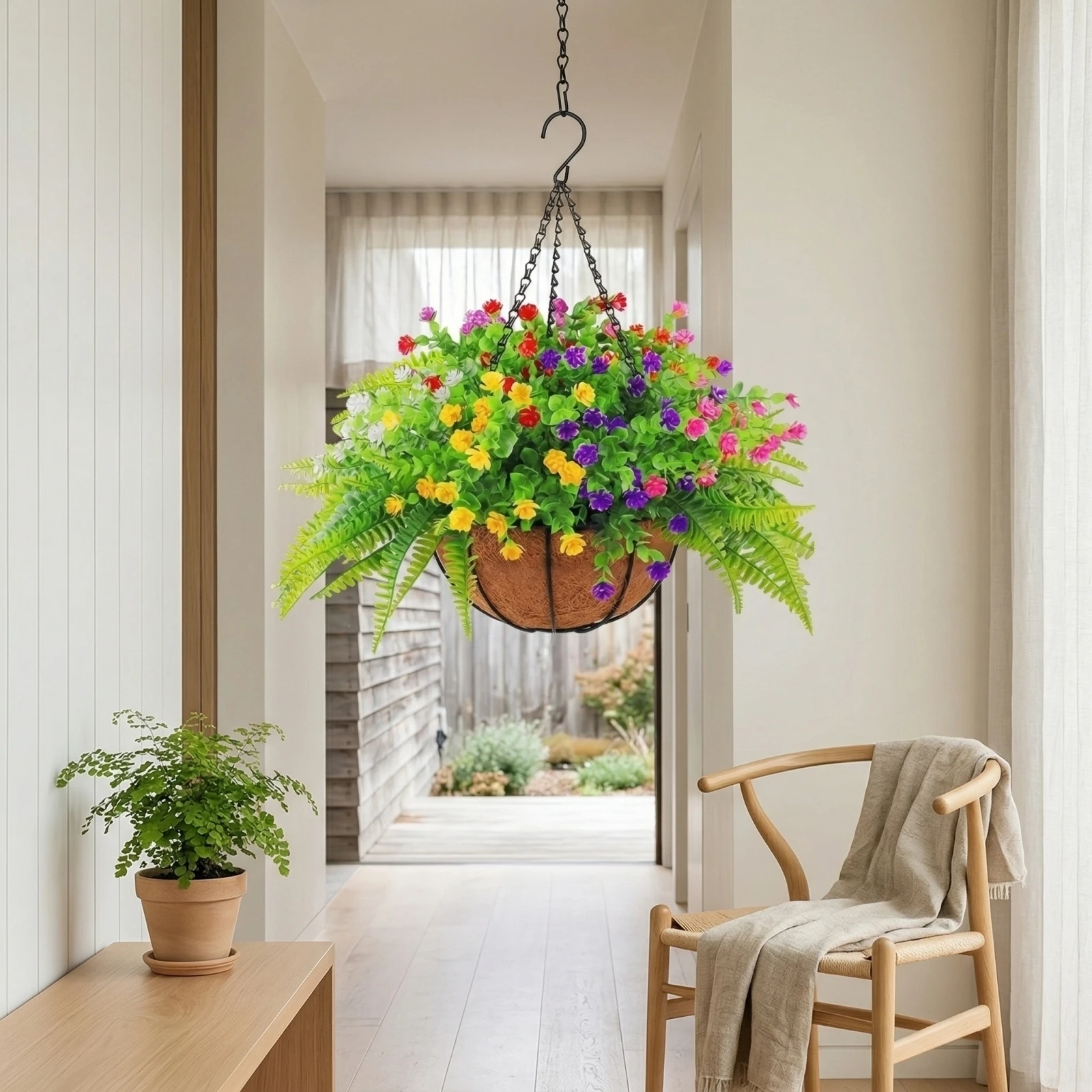 Artificial Flowers Hanging Flower Basket Indoor Wall-Mounted Baskets Garden Decoration for Outdoor Spring Porches
Artificial Flowers Hanging Flower Basket Indoor Wall-Mounted Baskets Garden Decoration for Outdoor Spring Porches