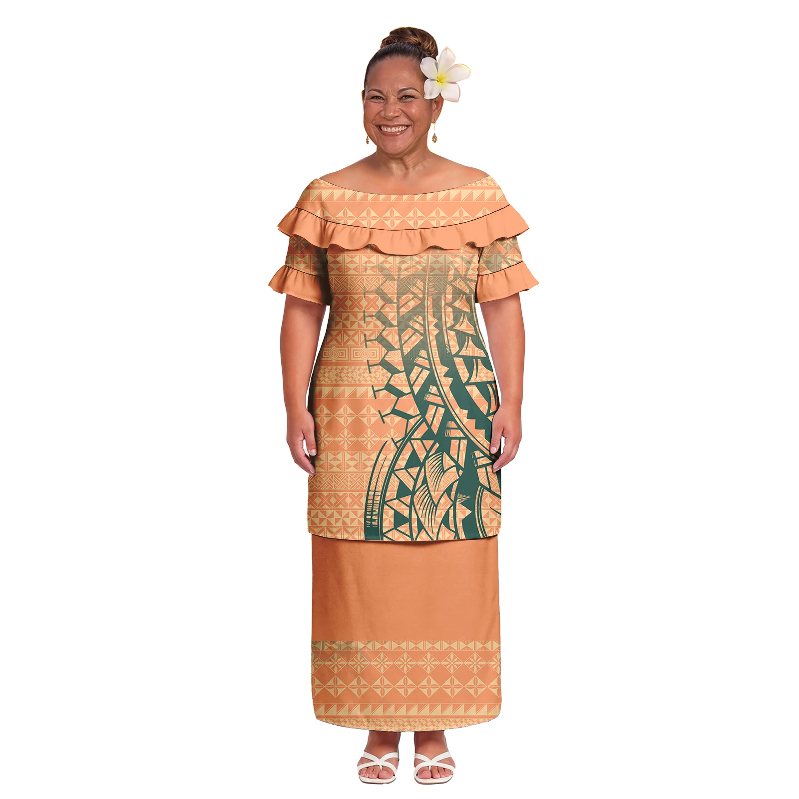 Hawaiian Petal Sleeve Dress Women Custom Top and Skirts 2pc Set Samoan Polynesian Tapa Fiji Holiday Elegant Puletasi for Women
Hawaiian Petal Sleeve Dress Women Custom Top and Skirts 2pc Set Samoan Polynesian Tapa Fiji Holiday Elegant Puletasi for Women