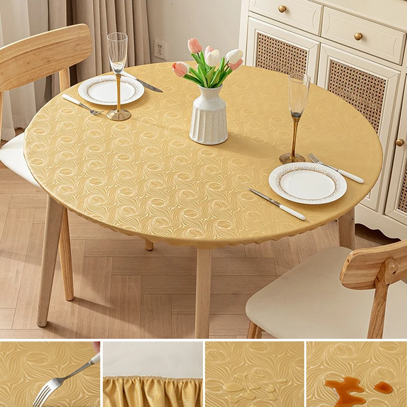 New Premium Elastic PVC Round Tablecloth Waterproof Oil-Proof Thickened Heat-Resistant Party Wedding Table Cover for Home Hotel
New Premium Elastic PVC Round Tablecloth Waterproof Oil-Proof Thickened Heat-Resistant Party Wedding Table Cover for Home Hotel