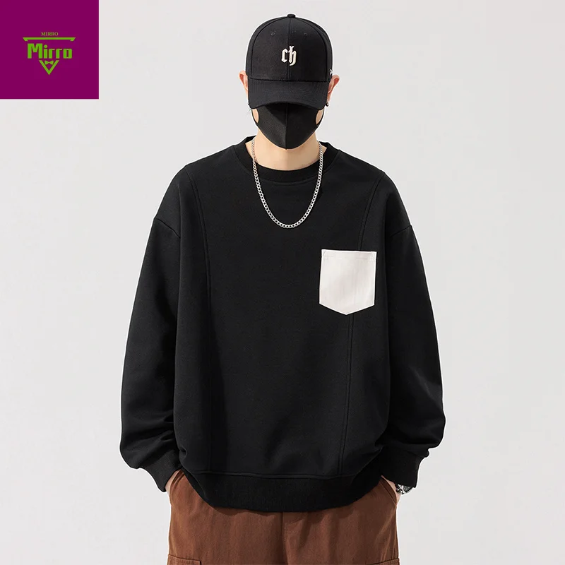 【Mirrordust】Autumn Pullover Casual Warm Plus Size Loose Men's Sweatshirt Simple Korean Style Soft Top
【Mirrordust】Autumn Pullover Casual Warm Plus Size Loose Men's Sweatshirt Simple Korean Style Soft Top