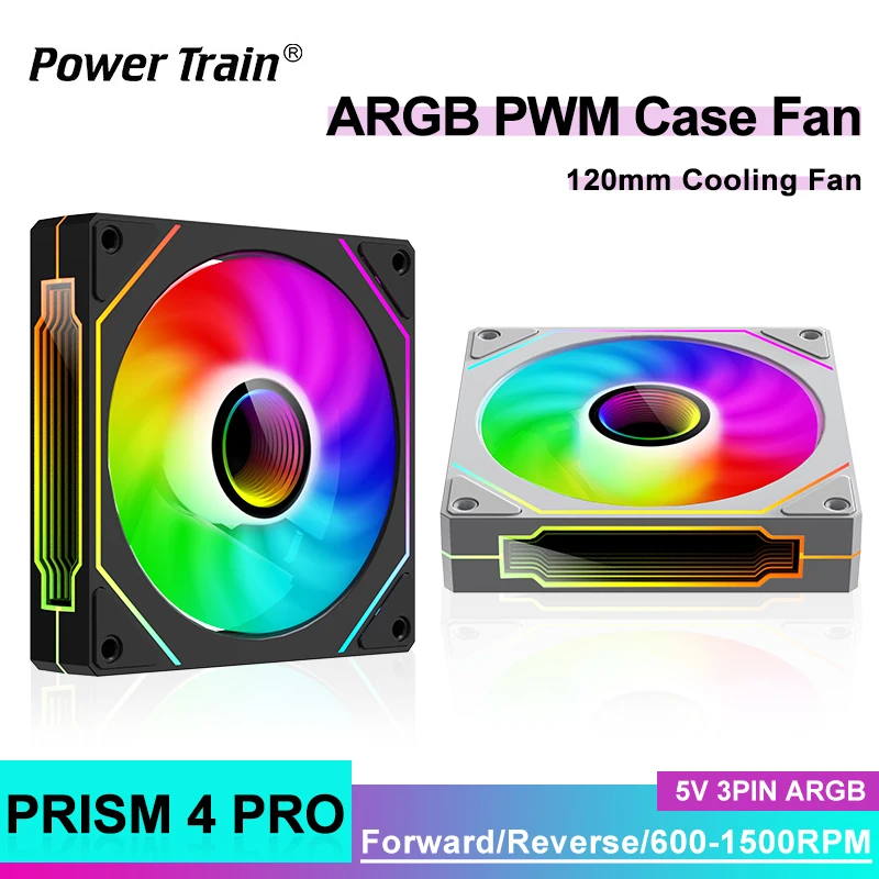 Power Train Prism 4 PRO Вентилятор для корпуса компьютера ARGB Вентилятор охлаждения процессора 12 В 4-контактный ШИМ Тихий вентилятор для корпуса компьютера с воздушным охлаждением 600-1500 об/мин
Power Train Prism 4 PRO Вентилятор для корпуса компьютера ARGB Вентилятор охлаждения процессора 12 В 4-контактный ШИМ Тихий вентилятор для корпуса компьютера с воздушным охлаждением 600-1500 об/мин
