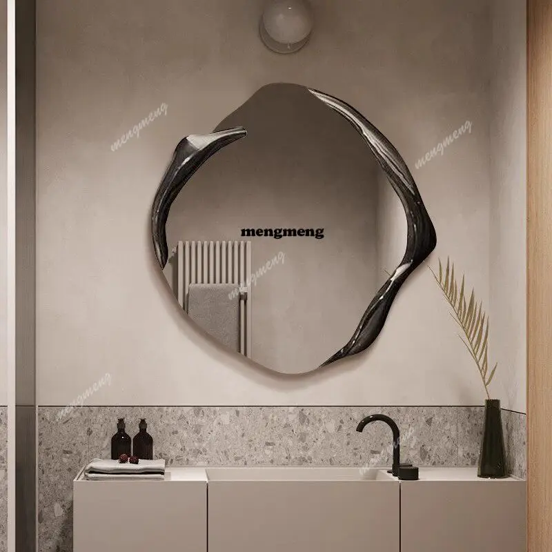 Nordic bathroom mirror light luxury irregular decorative mirror wall hanging artistic vanity mirror
Nordic bathroom mirror light luxury irregular decorative mirror wall hanging artistic vanity mirror