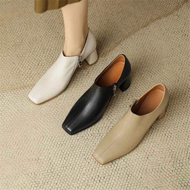 2024 New Autumn Genuine Leather Loafers French Square Toe Chunky Heel High Heels Winter Women Pumps Shoes For Women Zaptos Mujer
2024 New Autumn Genuine Leather Loafers French Square Toe Chunky Heel High Heels Winter Women Pumps Shoes For Women Zaptos Mujer