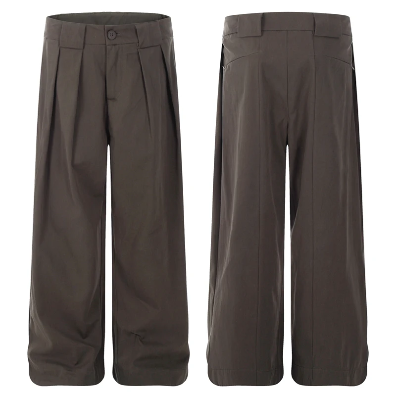 Американские плиссированные мешковатые брюки для мужчин и женщин, уличная одежда, модные винтажные свободные повседневные широкие прямые брюки, пригородные брюки
Американские плиссированные мешковатые брюки для мужчин и женщин, уличная одежда, модные винтажные свободные повседневные широкие прямые брюки, пригородные брюки