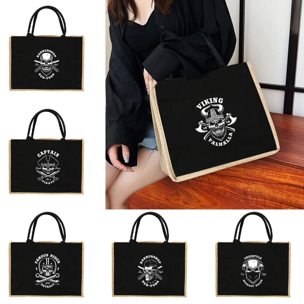 Fashion Skull Printing With Two Tone Handles And Muted Main Body For Relaxed Daily Wearing And Outdoor Moves Women's Tote Bags
Fashion Skull Printing With Two Tone Handles And Muted Main Body For Relaxed Daily Wearing And Outdoor Moves Women's Tote Bags