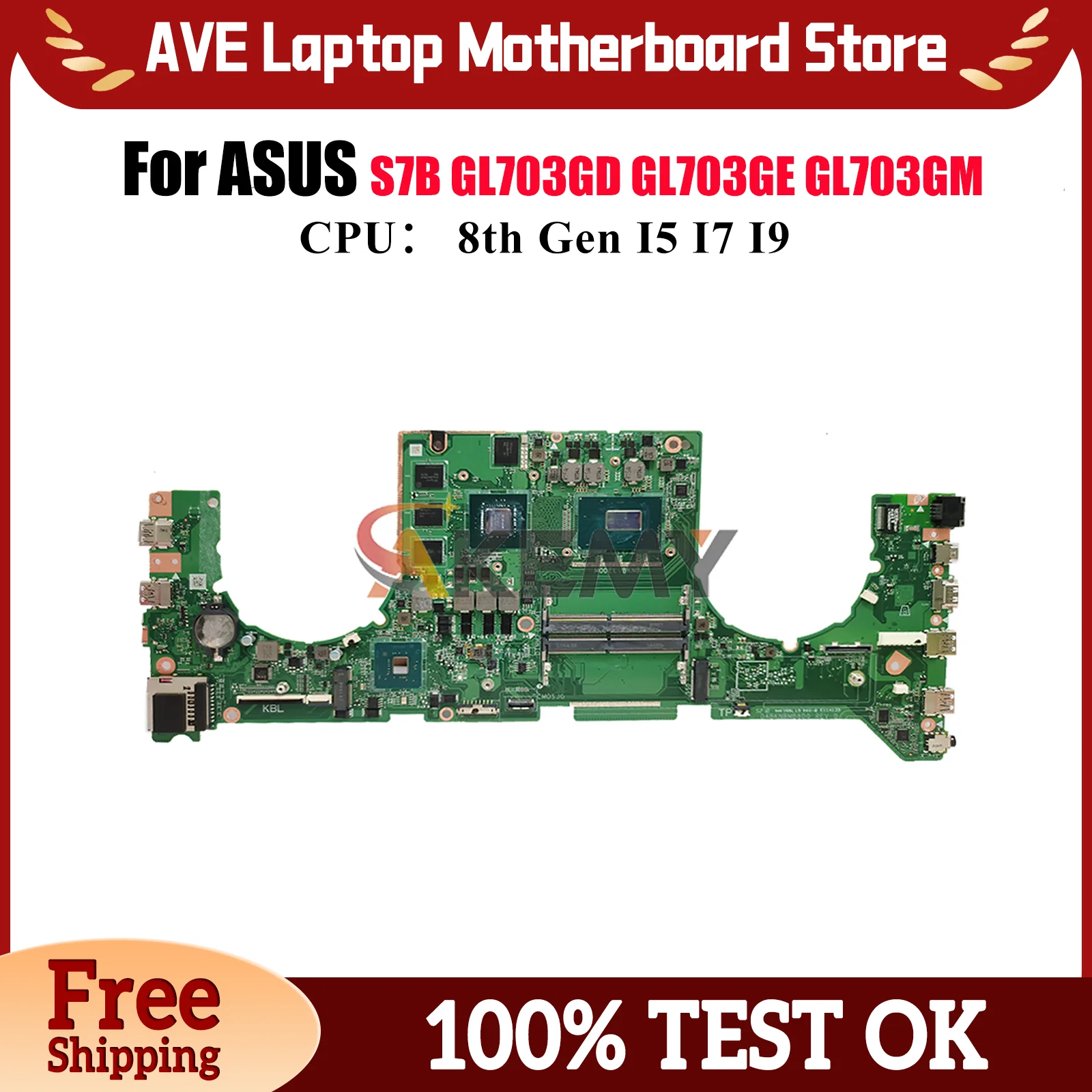 GL703GE Материнская плата для ноутбука ASUS ROG Strix S7B GL703GM GL703G GL703GD GL703GE Материнская плата с процессором I5 I7 I9 100% tests OK stk
GL703GE Материнская плата для ноутбука ASUS ROG Strix S7B GL703GM GL703G GL703GD GL703GE Материнская плата с процессором I5 I7 I9 100% tests OK stk