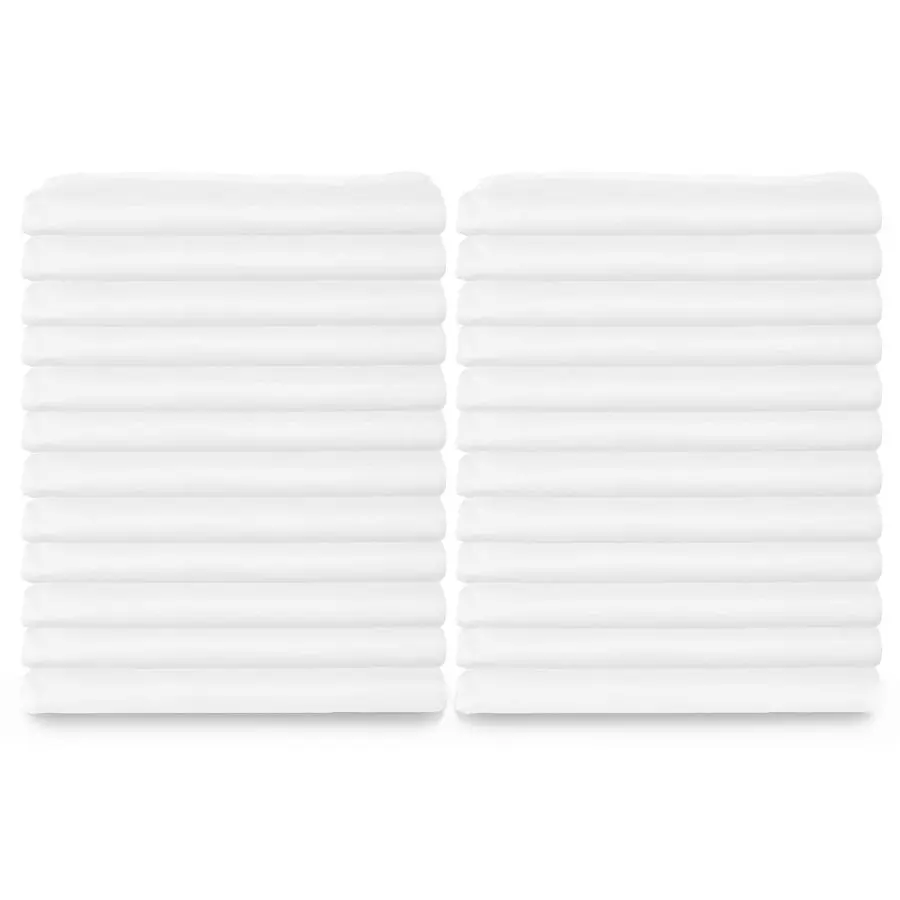 White Cotton Pillow Cases Standard Size Set of 24, Heavy Weight Quality Pillowcase with T180 Thread Count, Elegant Double Stitch
White Cotton Pillow Cases Standard Size Set of 24, Heavy Weight Quality Pillowcase with T180 Thread Count, Elegant Double Stitch