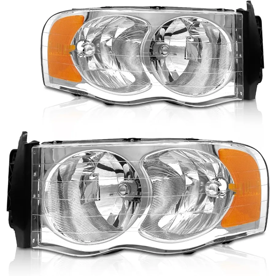 Headlights Assembly Compatible with 20022005 Dodge Ram 1500 20032005 Dodge Ram 2500 3500 with Chrome Housing and Amber Reflecto
Headlights Assembly Compatible with 20022005 Dodge Ram 1500 20032005 Dodge Ram 2500 3500 with Chrome Housing and Amber Reflecto