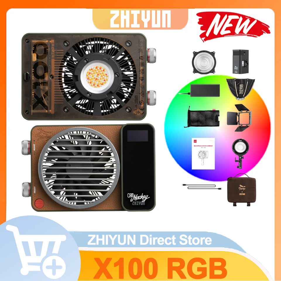 ZHIYUN MOLUS X100 RGB COB Light 100 Вт полноцветный карманный профессиональный студийный светильник для уличной видеосъемки заполняющий свет
ZHIYUN MOLUS X100 RGB COB Light 100 Вт полноцветный карманный профессиональный студийный светильник для уличной видеосъемки заполняющий свет