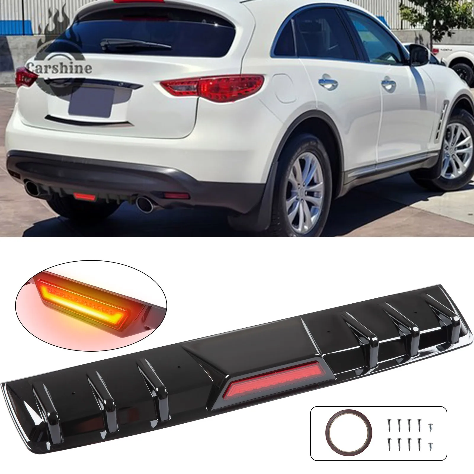 Задний нижний бампер, диффузор, плавник акулы для Infiniti FX37 FX35 FX50 FX30d QX70
Задний нижний бампер, диффузор, плавник акулы для Infiniti FX37 FX35 FX50 FX30d QX70