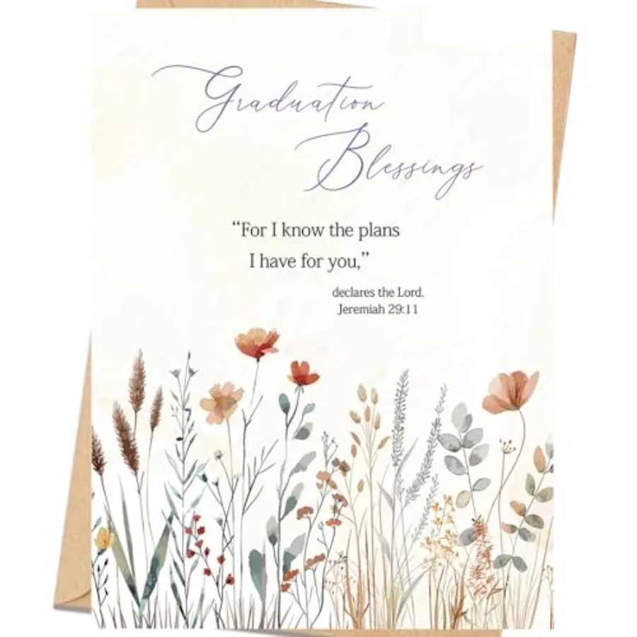 Christian Graduation Cards, Religious Graduation Cards with Bible Verse, Graduation Blessings Gift Card
Christian Graduation Cards, Religious Graduation Cards with Bible Verse, Graduation Blessings Gift Card