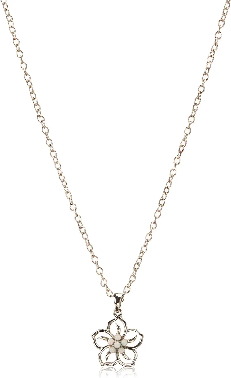 Collection Genuine or Created Gemstone Birthstone Flower Pendant Necklace with Chain in Sterling Silver, 18'
Collection Genuine or Created Gemstone Birthstone Flower Pendant Necklace with Chain in Sterling Silver, 18'