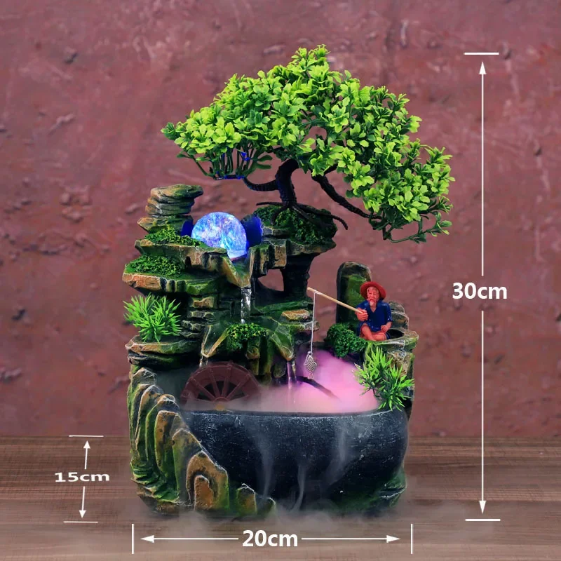 LED Waterfall Statue Indoor Simulation Resin Rockery Desktop Fountain Geomantic Meditation Micro Landscape Home Garden Decor
LED Waterfall Statue Indoor Simulation Resin Rockery Desktop Fountain Geomantic Meditation Micro Landscape Home Garden Decor