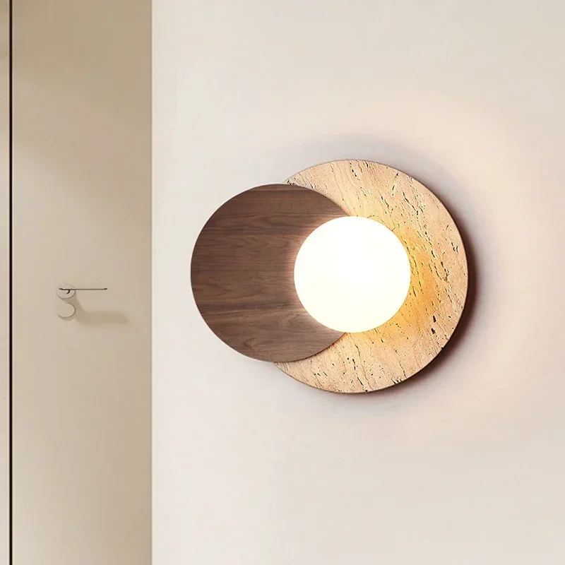 Creative Stone Art Round Wall Lamps for Dining Room Hallway Bedroom Bedside Background Wall Decor Nordic Wood Led Lights
Creative Stone Art Round Wall Lamps for Dining Room Hallway Bedroom Bedside Background Wall Decor Nordic Wood Led Lights