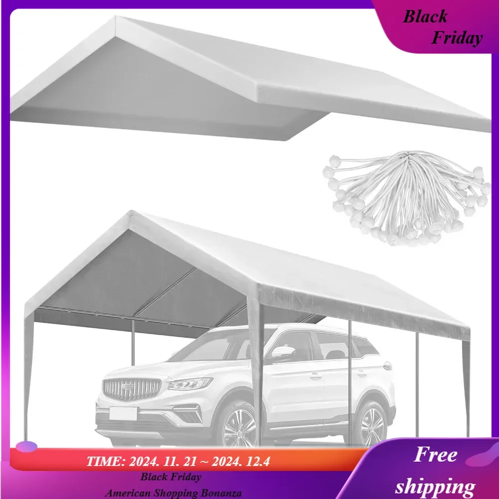 12x20ft Carport Replacement Canopy Cover, 180G Waterproof & UV Protected Tarp with 48 Elastic Buckles Suit
12x20ft Carport Replacement Canopy Cover, 180G Waterproof & UV Protected Tarp with 48 Elastic Buckles Suit