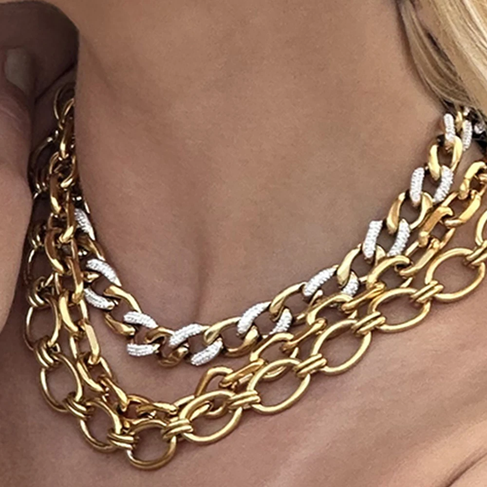 YHTOT Minimalist Thick Chain Necklace 18K Gold Color Plated Stainless Steel Chain Necklace Women's Jewelry
YHTOT Minimalist Thick Chain Necklace 18K Gold Color Plated Stainless Steel Chain Necklace Women's Jewelry