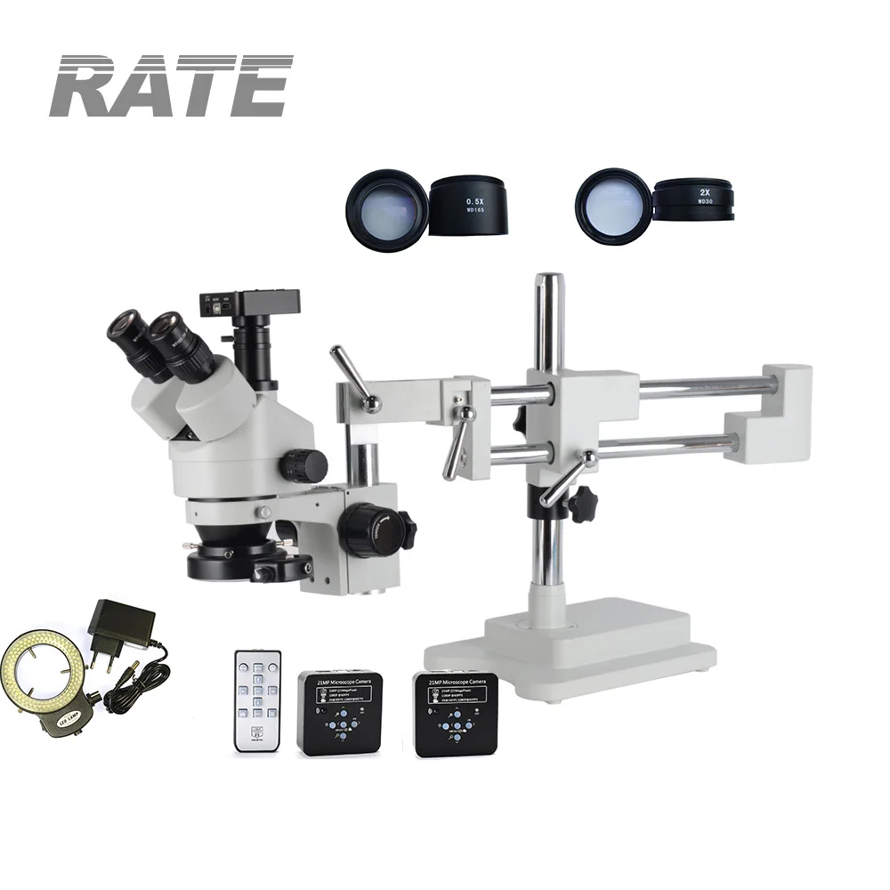 3.5X-90X Trinocular Digital Stereo Microscope 21MP USB Industry Microscope Camera Simul Focal Double Boom Stand Microscope
3.5X-90X Trinocular Digital Stereo Microscope 21MP USB Industry Microscope Camera Simul Focal Double Boom Stand Microscope