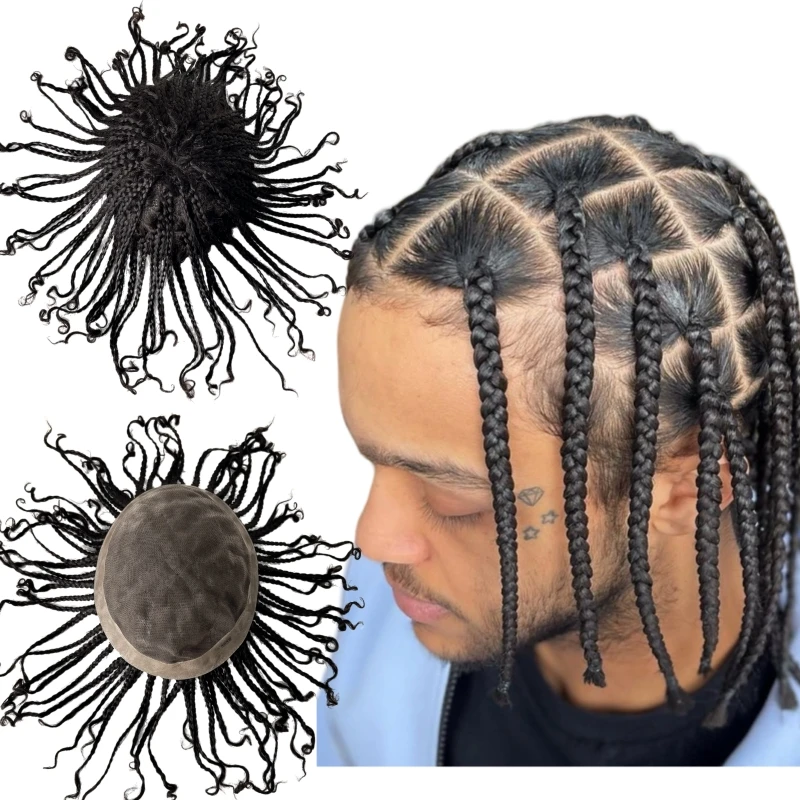 6 Inches Brazilian Virgin Human Hair Replacement #1b Black Box Braids Toupee 8x10 Mono Units for Black Men
6 Inches Brazilian Virgin Human Hair Replacement #1b Black Box Braids Toupee 8x10 Mono Units for Black Men