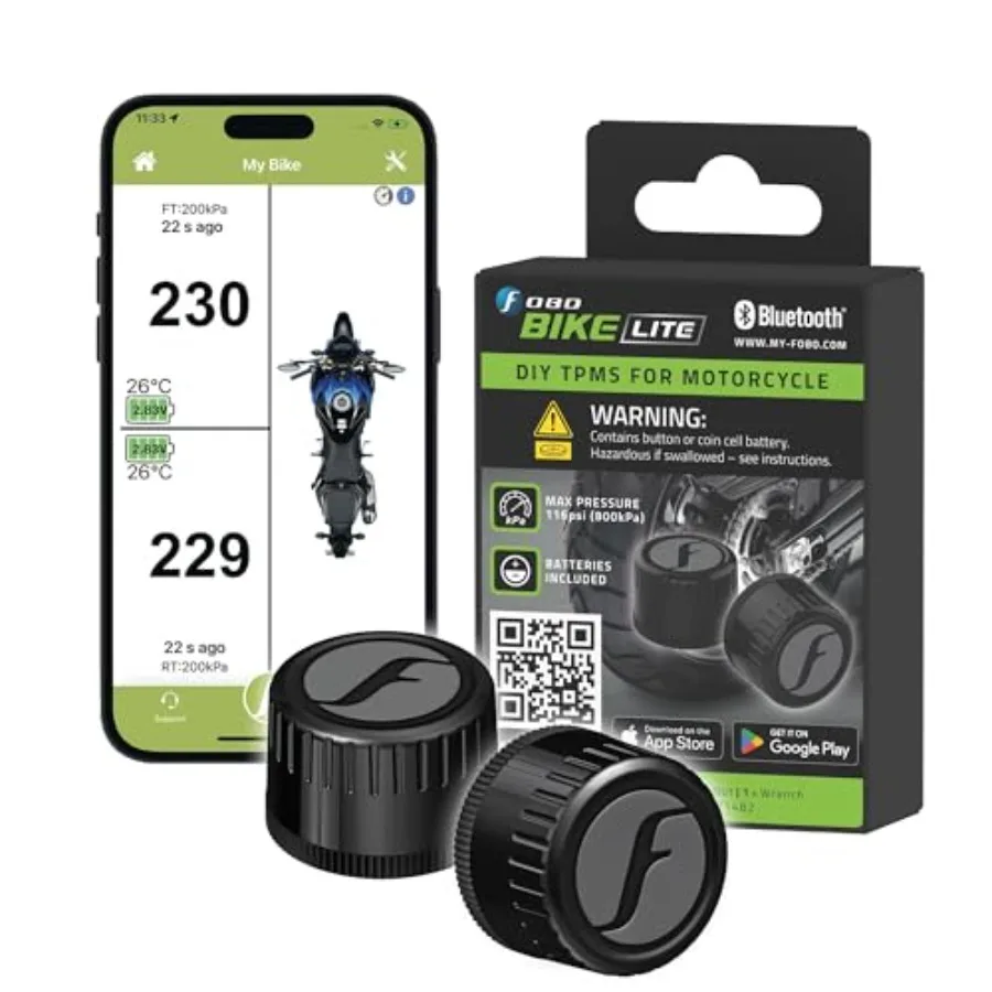 Bike LITE Wireless Tire Pressure Monitoring System TPMS Bluetooth 5.0 Tire Pressure Sensor Real-Time Tire Pressure Monitoring E
Bike LITE Wireless Tire Pressure Monitoring System TPMS Bluetooth 5.0 Tire Pressure Sensor Real-Time Tire Pressure Monitoring E