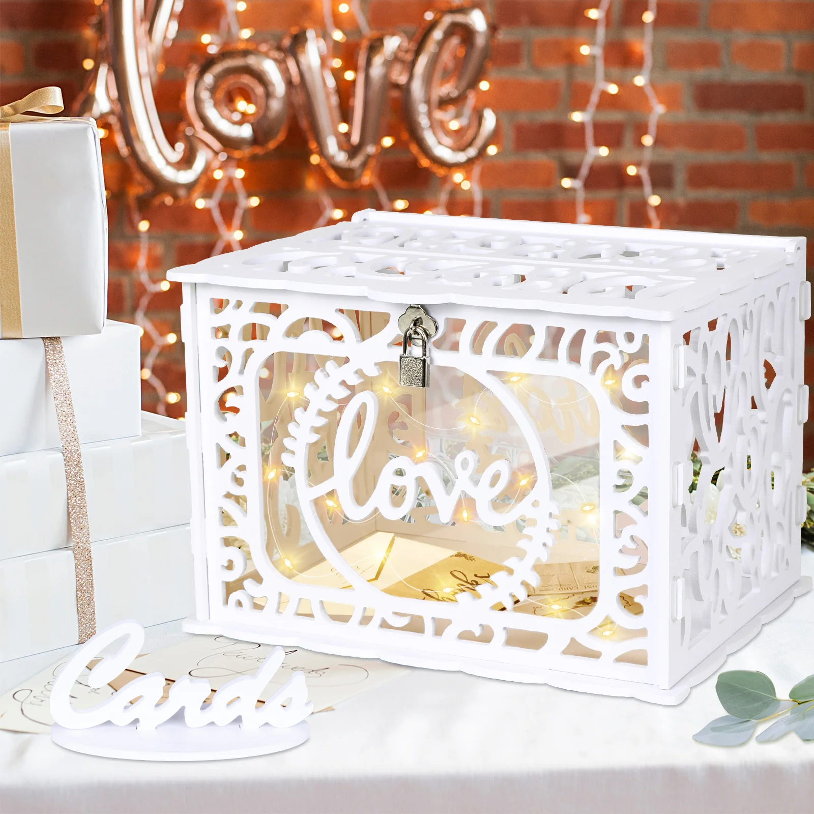 OurWarm Upgraded Wedding Card Box PVC Money Box with Lock Card Sign For Reception Birthday Baby Shower Graduation Party Supplies
OurWarm Upgraded Wedding Card Box PVC Money Box with Lock Card Sign For Reception Birthday Baby Shower Graduation Party Supplies