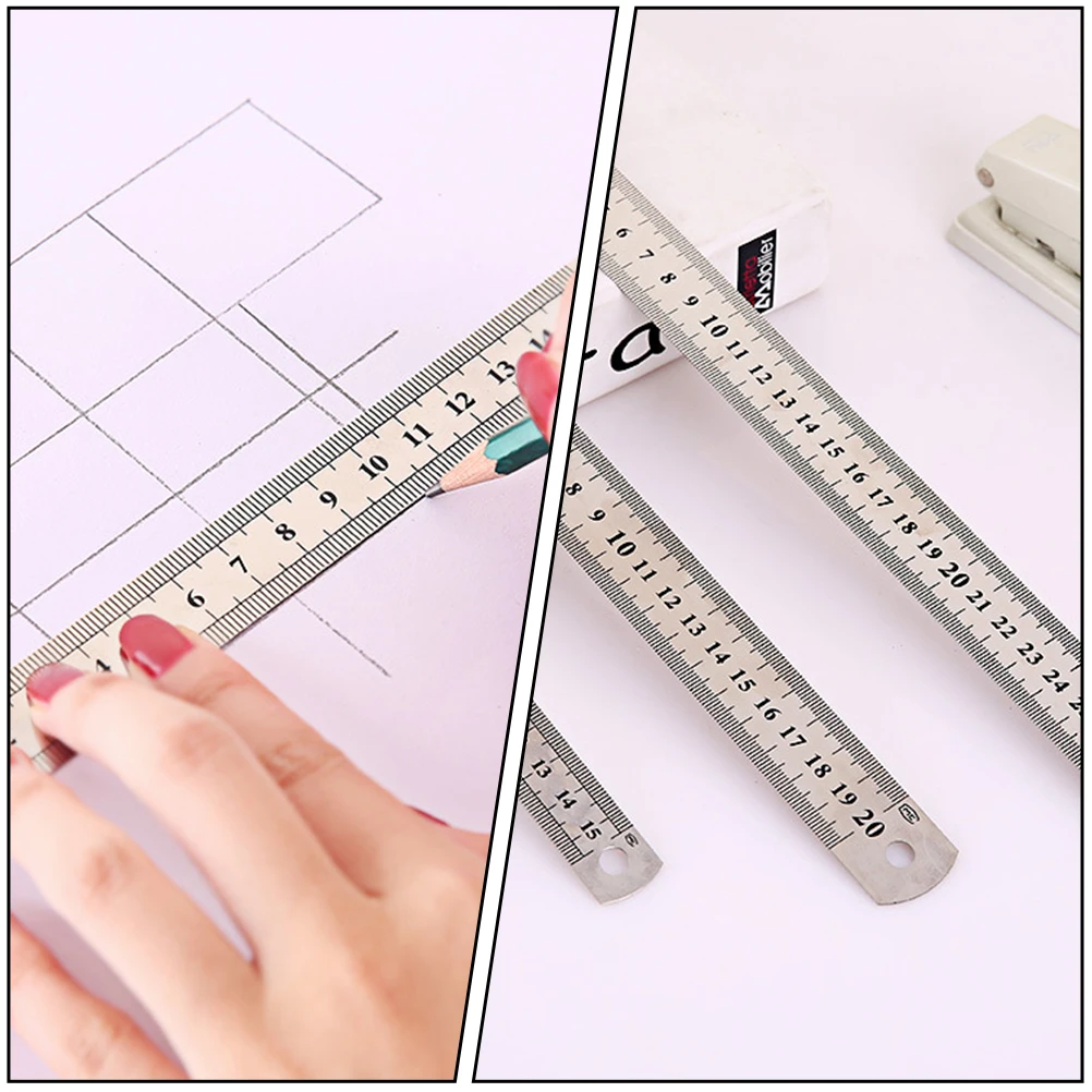9pcs Stainless Steel Ruler Short Scale Measuring Tool Metal Straight Office Student Stationery Math Class School Supplies
9pcs Stainless Steel Ruler Short Scale Measuring Tool Metal Straight Office Student Stationery Math Class School Supplies