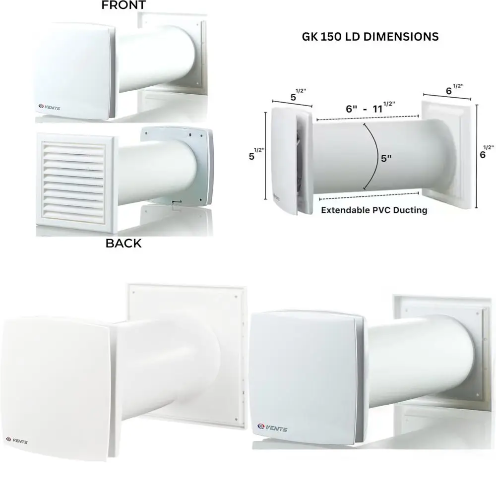 6 Wall-Mounted Exhaust Fan for Moisture and Air Purification: 150 CFM, 109 CM, Easy Installation
6 Wall-Mounted Exhaust Fan for Moisture and Air Purification: 150 CFM, 109 CM, Easy Installation