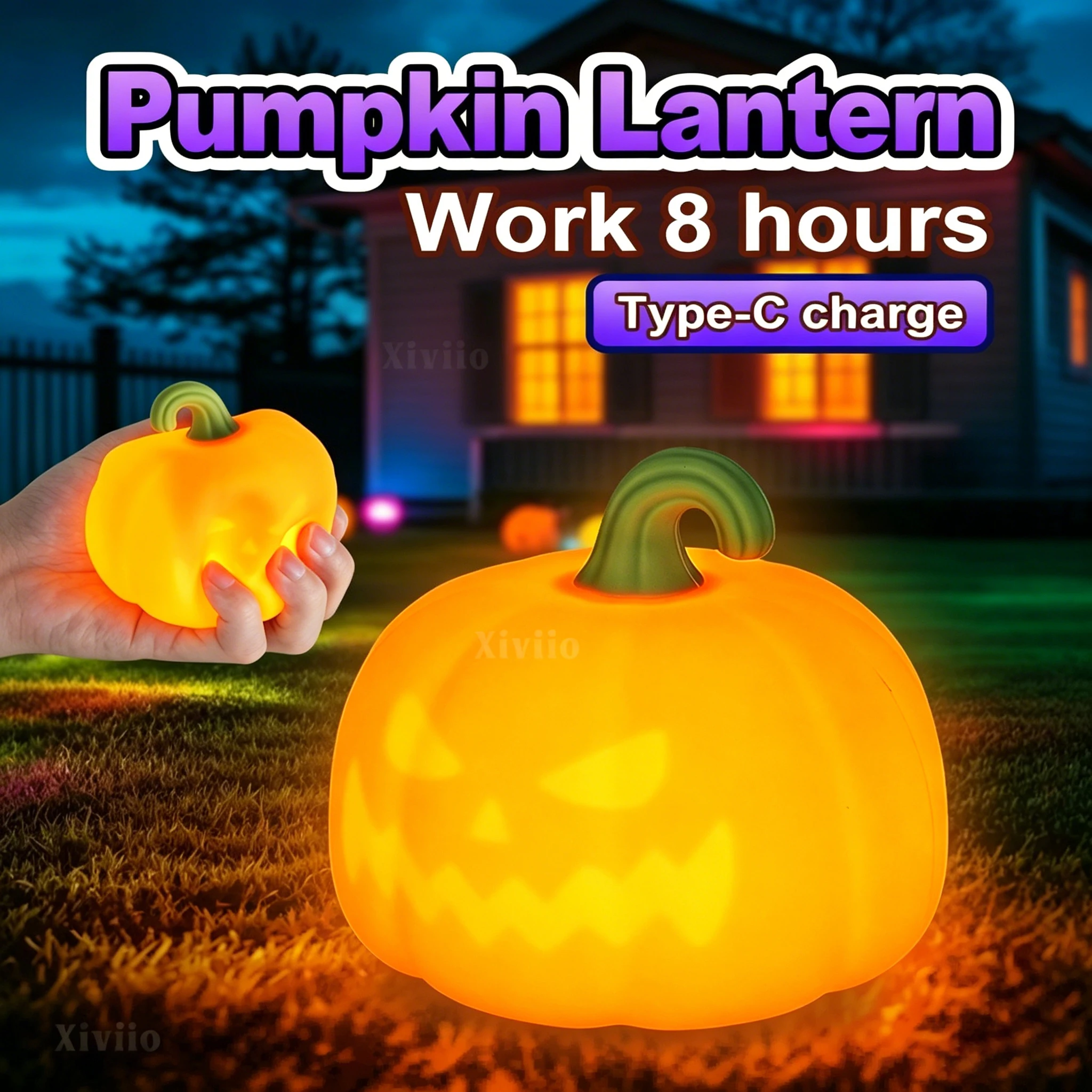 LED Portable Lamp Christmas pumpkin light squeezable Rechargeable Ambient Lights Halloween Decorative Light Holiday Gift Lantern
LED Portable Lamp Christmas pumpkin light squeezable Rechargeable Ambient Lights Halloween Decorative Light Holiday Gift Lantern