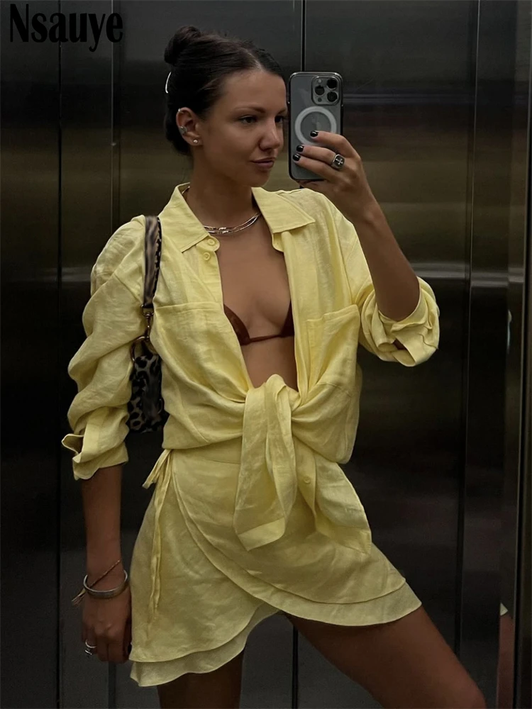 Nsauye сексуальная женская клубная рубашка с длинным рукавом, топы, мини-вечеринка, повседневная модная летняя пляжная юбка, комплект из двух предметов, 2025
Nsauye сексуальная женская клубная рубашка с длинным рукавом, топы, мини-вечеринка, повседневная модная летняя пляжная юбка, комплект из двух предметов, 2025