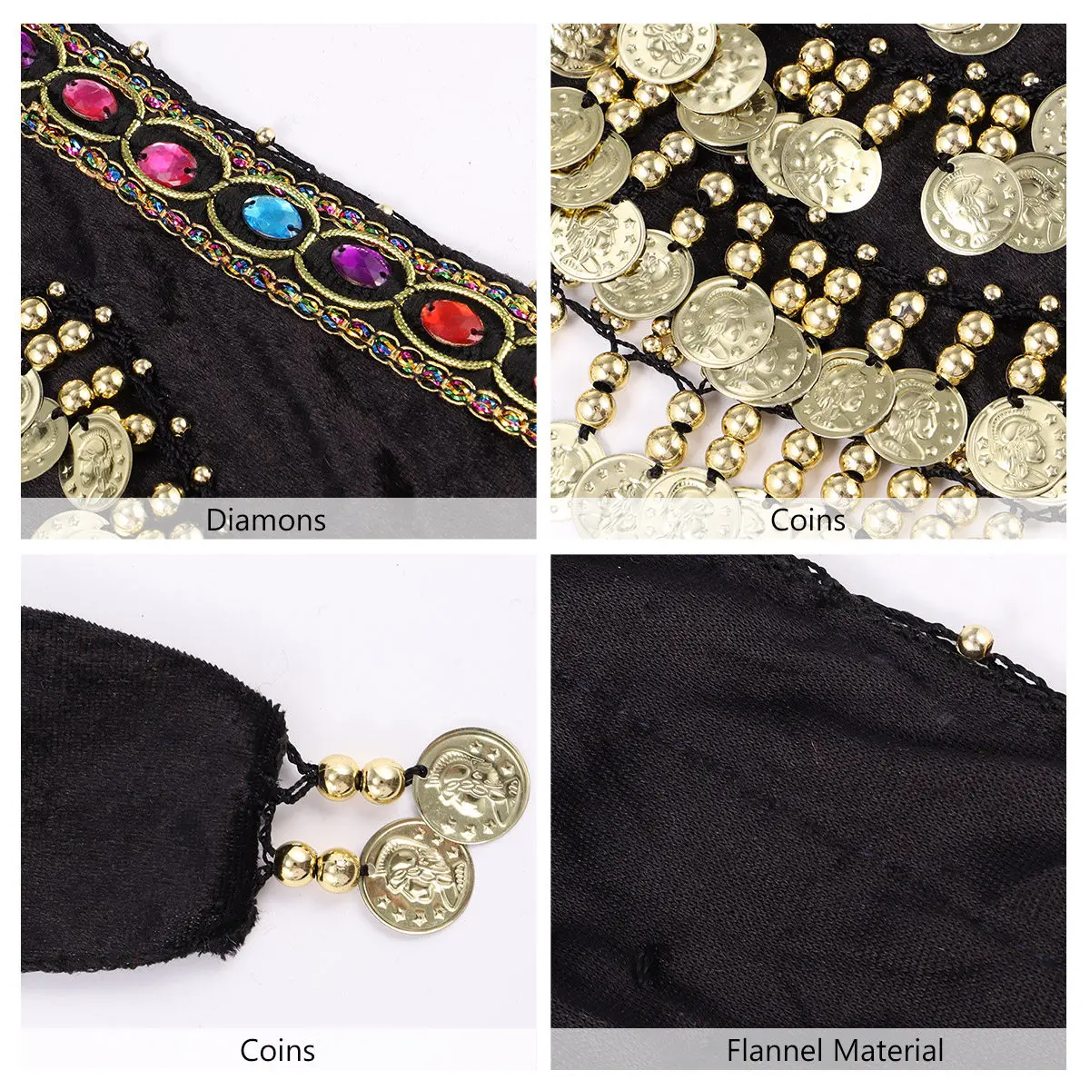 1Pcs India Belly Dance Belt Black Hip Scarf Tie Adjustable Lightweight Skirt for Women Practice Performance
1Pcs India Belly Dance Belt Black Hip Scarf Tie Adjustable Lightweight Skirt for Women Practice Performance