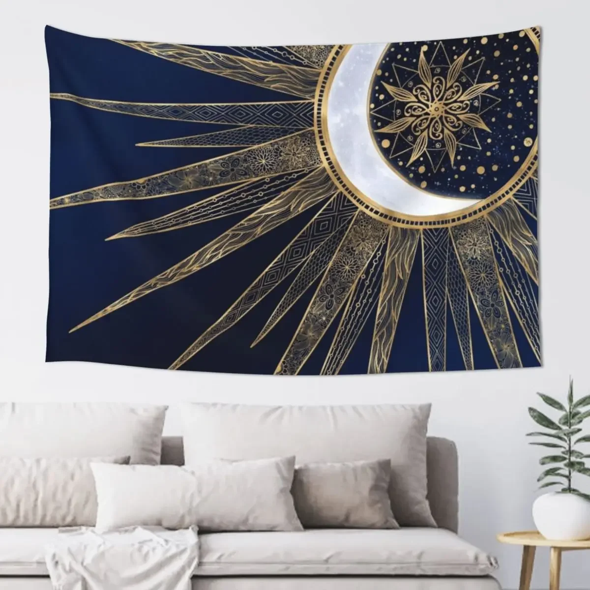 Blue Gold Sun Moon Mandala Doodling Art Tapestry House Decor Aesthetic Room Decor Wall Decoration Tapestry
Blue Gold Sun Moon Mandala Doodling Art Tapestry House Decor Aesthetic Room Decor Wall Decoration Tapestry