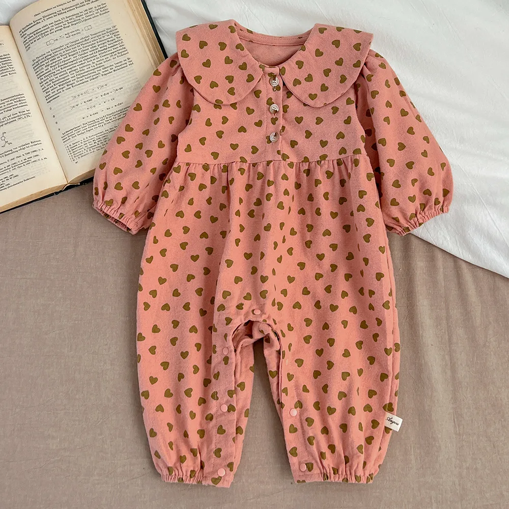 2024 Spring Autumn Korean Baby Girls Bodysuit Cotton Love Printed Long Sleeve Infant Girls Rompers Toddler Girls Jumpsuit
2024 Spring Autumn Korean Baby Girls Bodysuit Cotton Love Printed Long Sleeve Infant Girls Rompers Toddler Girls Jumpsuit