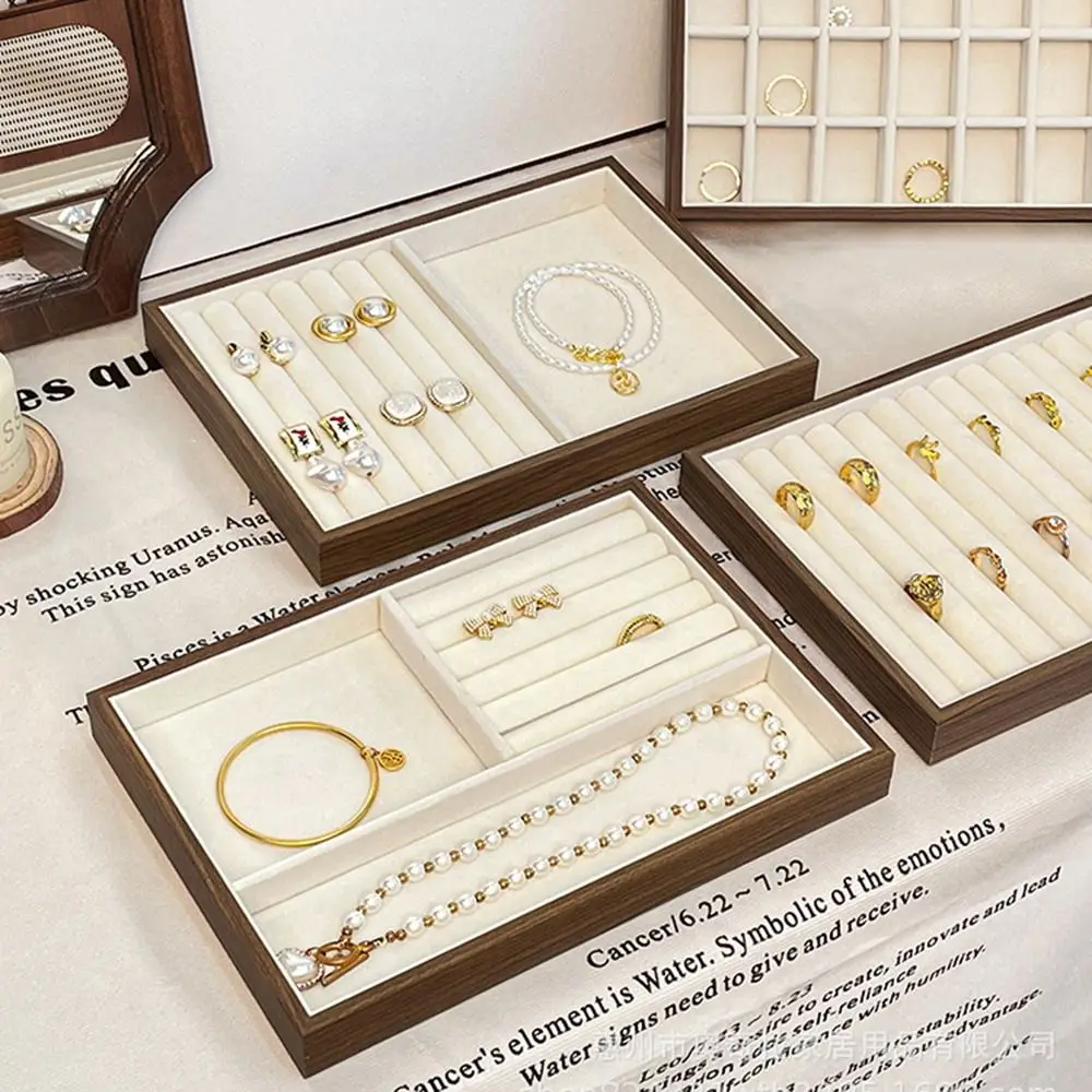 Multi-Compartment Wooden Jewelry Display Tray Solid Wood Velvet Lining High-end Necklace Organizer Space Saving Large Capacity
Multi-Compartment Wooden Jewelry Display Tray Solid Wood Velvet Lining High-end Necklace Organizer Space Saving Large Capacity