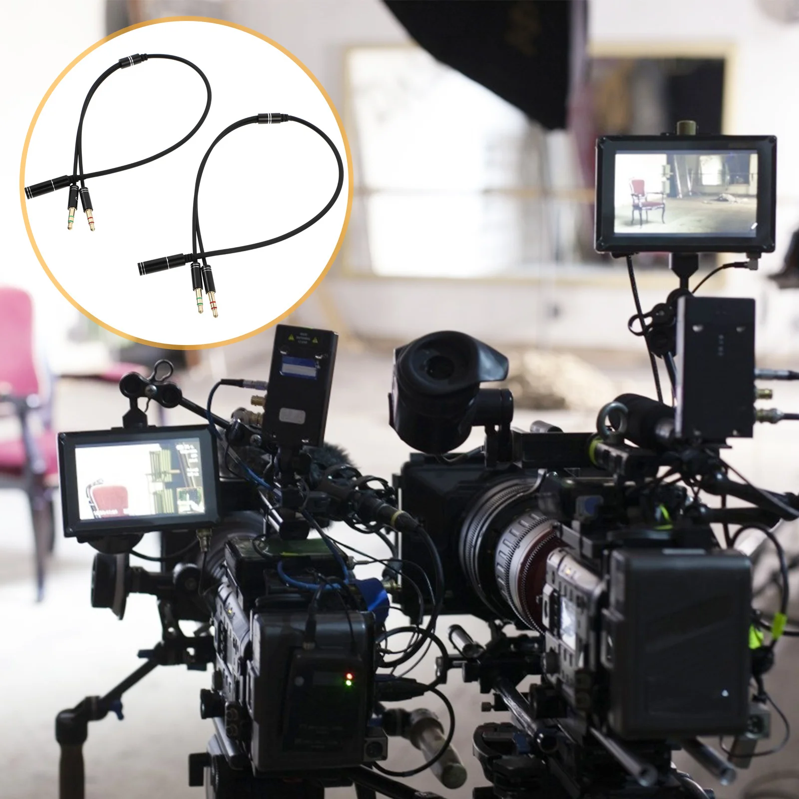 2Pcs 3.5mm Stereo Y Splitter Cable Audio Extension 3.5mm Female to Dual Male Headphone Mic Adapter Gold Plated Copper Core Cable
2Pcs 3.5mm Stereo Y Splitter Cable Audio Extension 3.5mm Female to Dual Male Headphone Mic Adapter Gold Plated Copper Core Cable