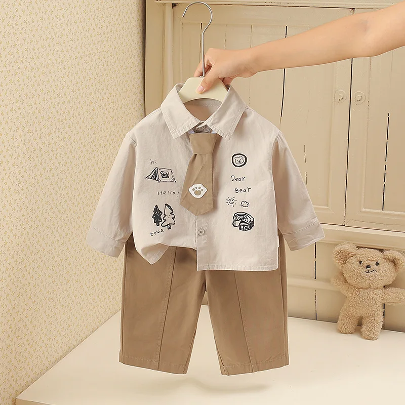 2025 Autumn Boys' Korean Style School Uniform Set Long Sleeve Shirt and Pants Formal Outfit for Toddler Kids 0-3 Years Suit
2025 Autumn Boys' Korean Style School Uniform Set Long Sleeve Shirt and Pants Formal Outfit for Toddler Kids 0-3 Years Suit