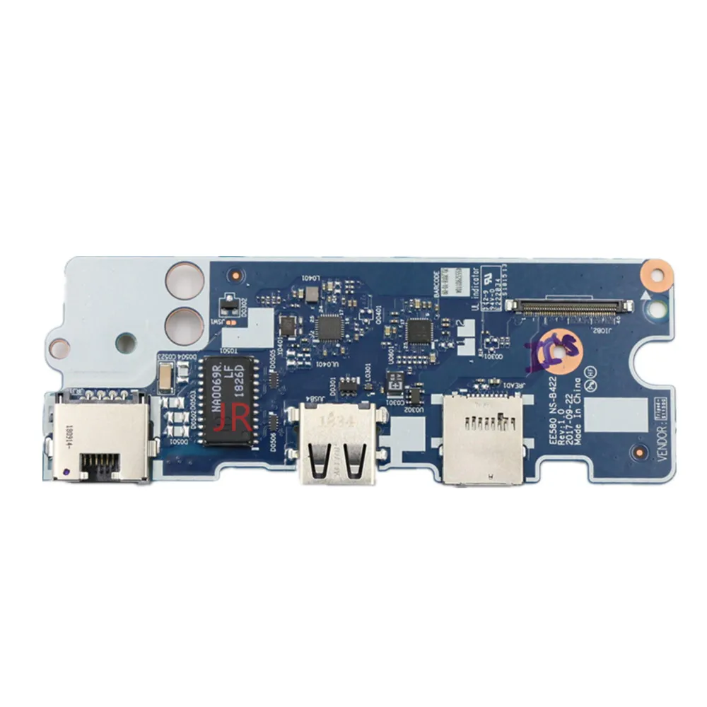 NS-B422 for Lenovo ThinkPad E580 E585 Power Switch Button Board I/O USB Board Ethernet Interface Network Card Board 01LW409
NS-B422 for Lenovo ThinkPad E580 E585 Power Switch Button Board I/O USB Board Ethernet Interface Network Card Board 01LW409