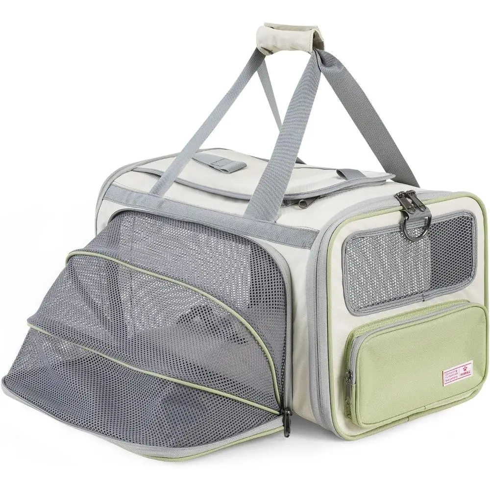 Cat Carrier with ID Tag, TSA Airline Approved, Sided Collapsible Pet Travel Carrier, Portable Comfortable Cat Travel Bag
Cat Carrier with ID Tag, TSA Airline Approved, Sided Collapsible Pet Travel Carrier, Portable Comfortable Cat Travel Bag