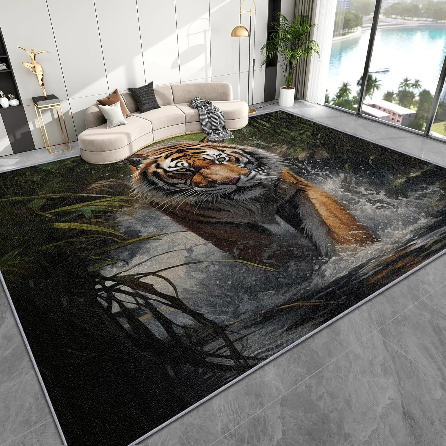 Roaring Tiger Rug for Men -Green Fantasy Animal Wildlife Area Rugs, Washable Non Slip Carpet, Soft Low Pile Mat for Home Decor
Roaring Tiger Rug for Men -Green Fantasy Animal Wildlife Area Rugs, Washable Non Slip Carpet, Soft Low Pile Mat for Home Decor