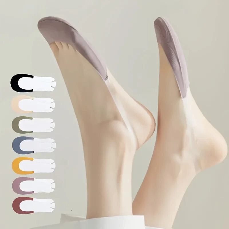 5Pairs of summer thin ice silk shallow mouth invisible suspender half palm boat socks non-slip and high heels socks
5Pairs of summer thin ice silk shallow mouth invisible suspender half palm boat socks non-slip and high heels socks