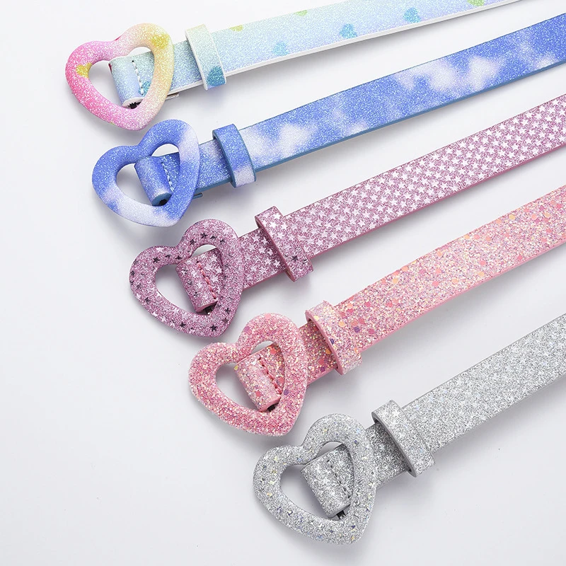 Fashion Shiny Glitter Ladies Waist Belt Heart Pin Buckle Jeans Belts For Women Pu Waistbands Pink Silver Jeans Decorative Belt
Fashion Shiny Glitter Ladies Waist Belt Heart Pin Buckle Jeans Belts For Women Pu Waistbands Pink Silver Jeans Decorative Belt