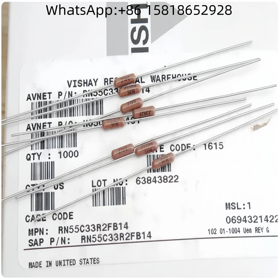 10pcs VISHAY-DALE 33.2R 33R2 1/4W 0.25W 1% Copper Lead Metal Film Resistor RN55C33R2FB14
10pcs VISHAY-DALE 33.2R 33R2 1/4W 0.25W 1% Copper Lead Metal Film Resistor RN55C33R2FB14
