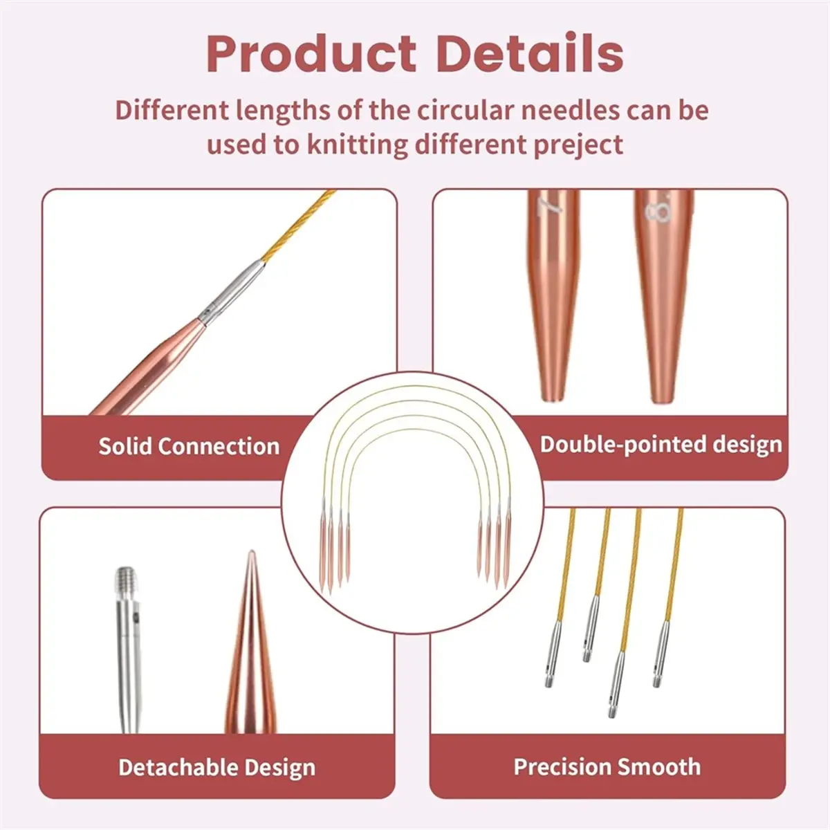 【AT48】 НОВЫЙ набор сменных круговых спиц для вязания - 13 пар (3мм-10мм) с аксессуарами, идеально подходит для путешествий
【AT48】 НОВЫЙ набор сменных круговых спиц для вязания - 13 пар (3мм-10мм) с аксессуарами, идеально подходит для путешествий