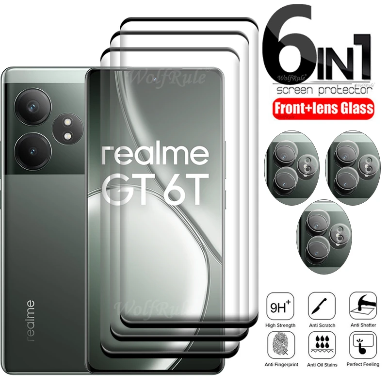 6-in-1 For Realme GT 6T Glass OPPO Realme GT 6T Tempered Glass 9H Full Cover Curved Screen Protector Realme GT 6 T 6T Lens Glass
6-in-1 For Realme GT 6T Glass OPPO Realme GT 6T Tempered Glass 9H Full Cover Curved Screen Protector Realme GT 6 T 6T Lens Glass
